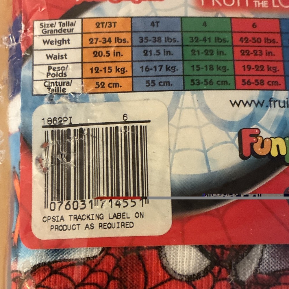 Fruit of the Loom Marvel Spider-Man Boys Brief Underwear Size 6 3 Pack 2009 - Picture 5 of 8